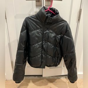 Zara faux leather puffer